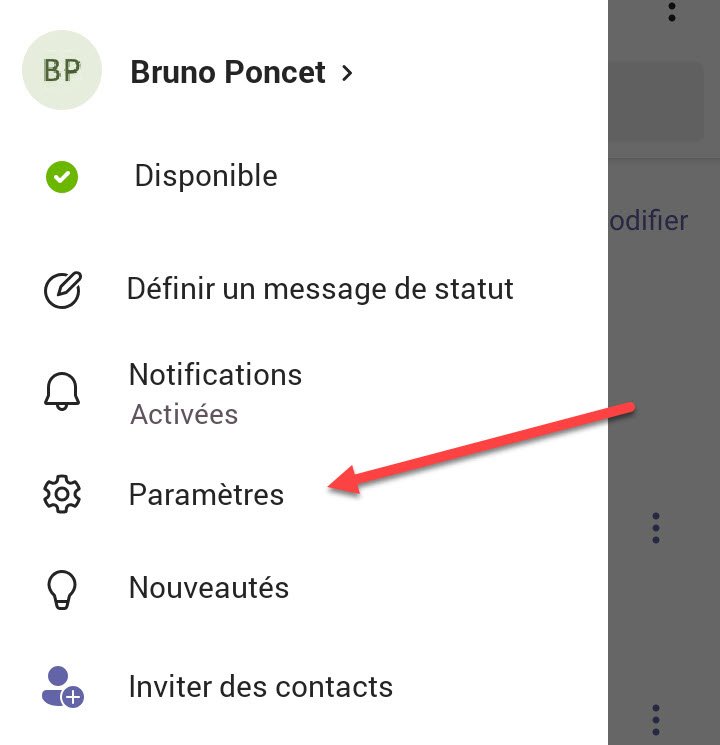 Microsoft Teams smartphone données