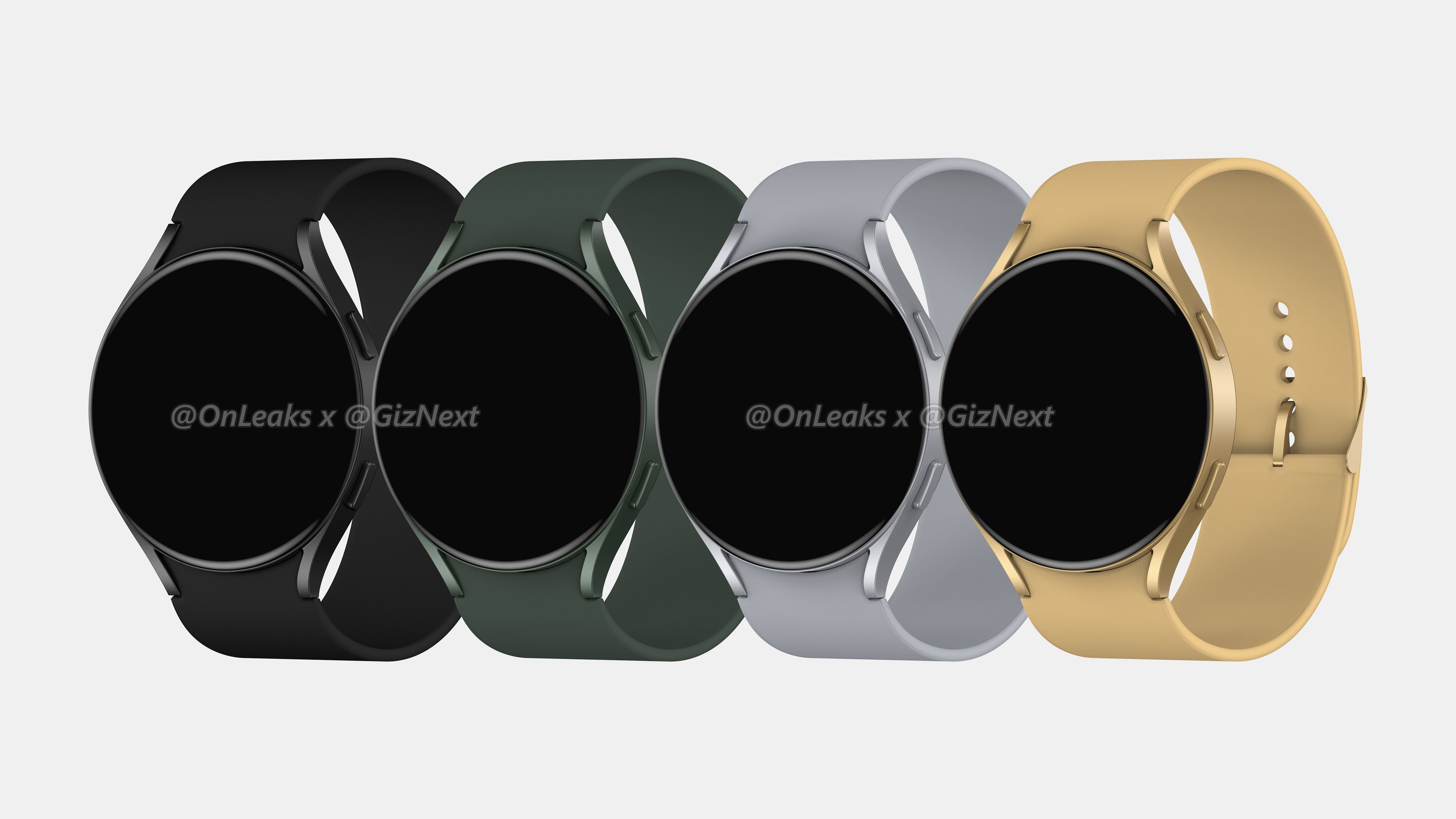 Les Samsung Galaxy Watch 4 ne sont pas données. ©  OnLeaks/Giznex