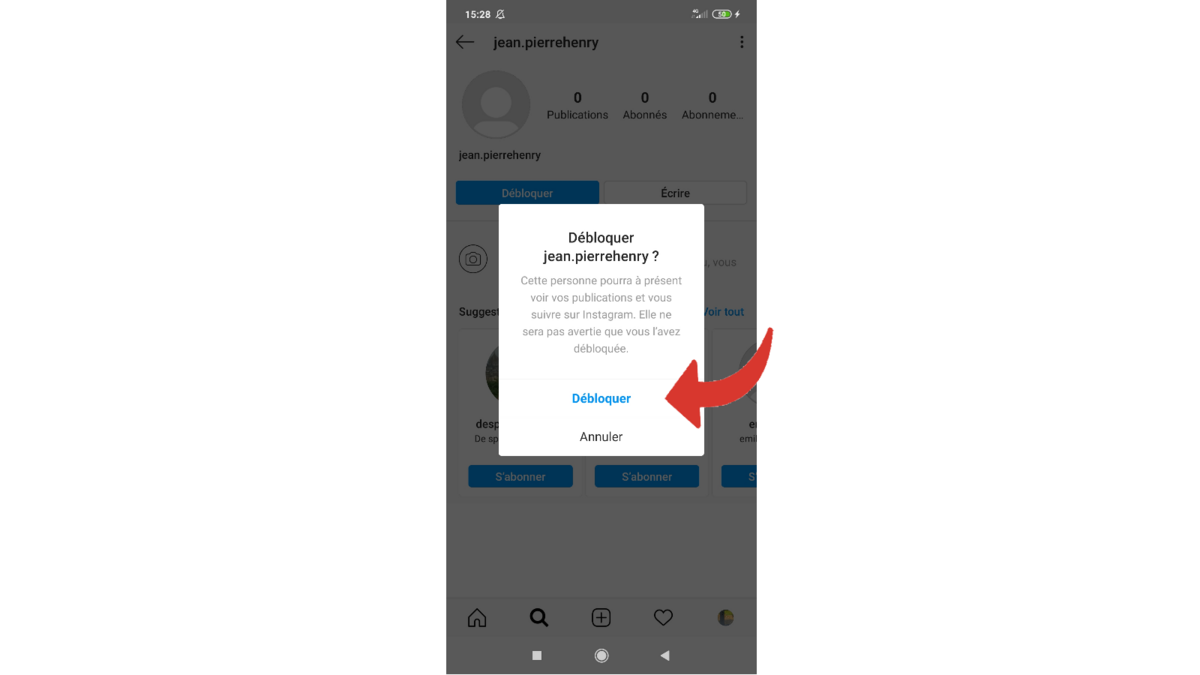 tuto insta débloquer