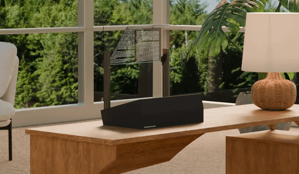 Un écran totalement transparent sur votre bureau, une bonne idée ? © Visual Instruments