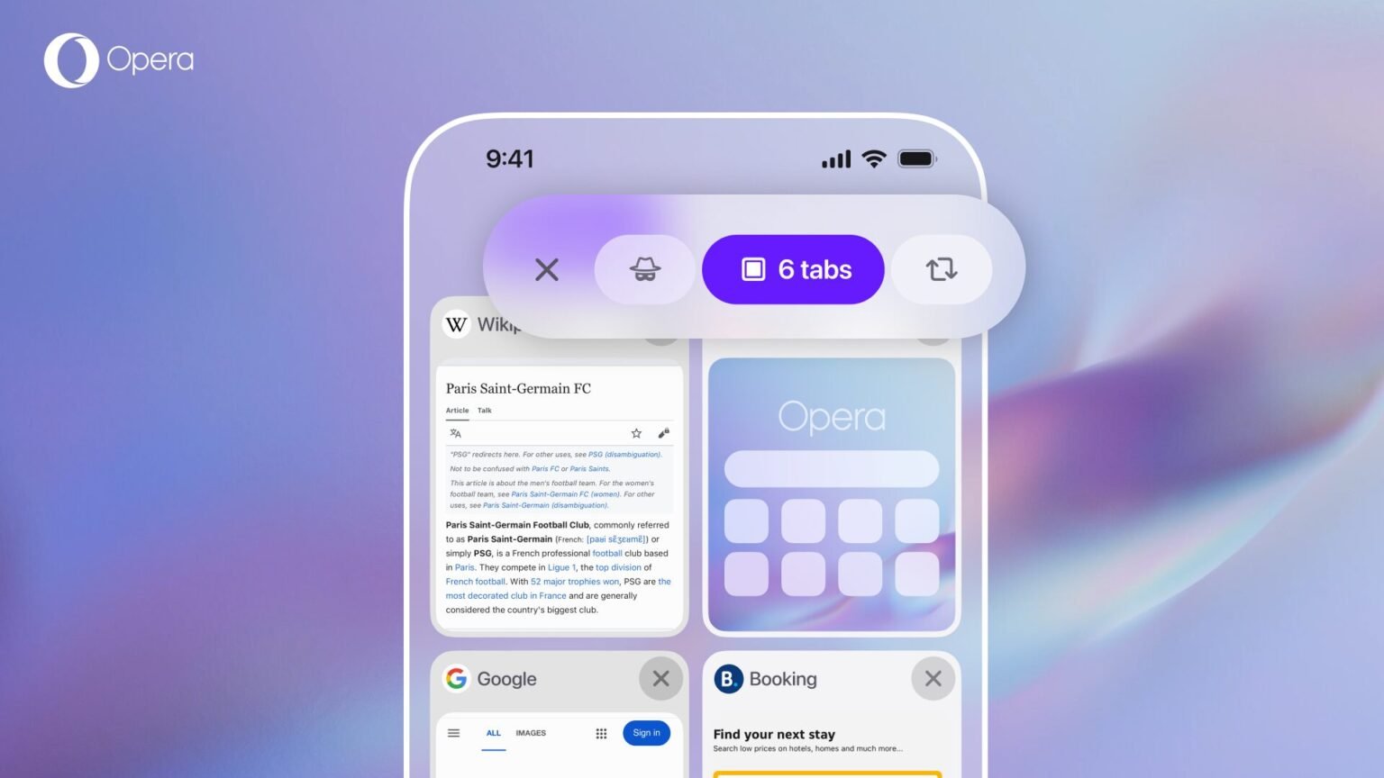 Vous croulez sous les onglets sur iOS ? Opera sature aussi et passe à l’action. © Opera