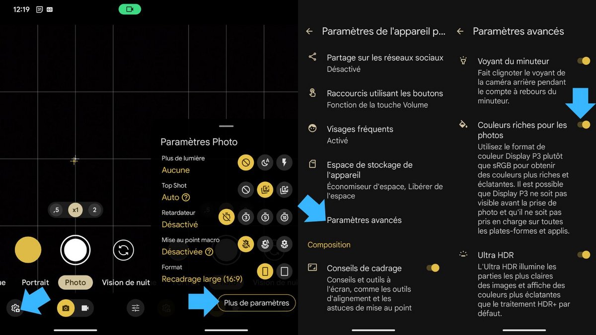 Activez le Display P3 sur votre Google Pixel. ©Google