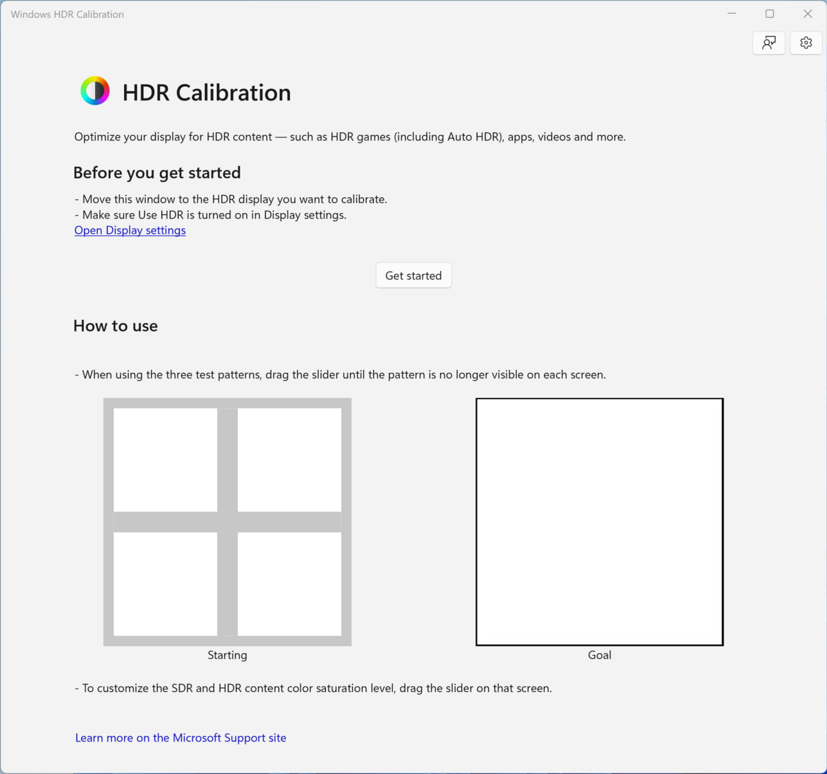 Windows HDR Calibration MAIN