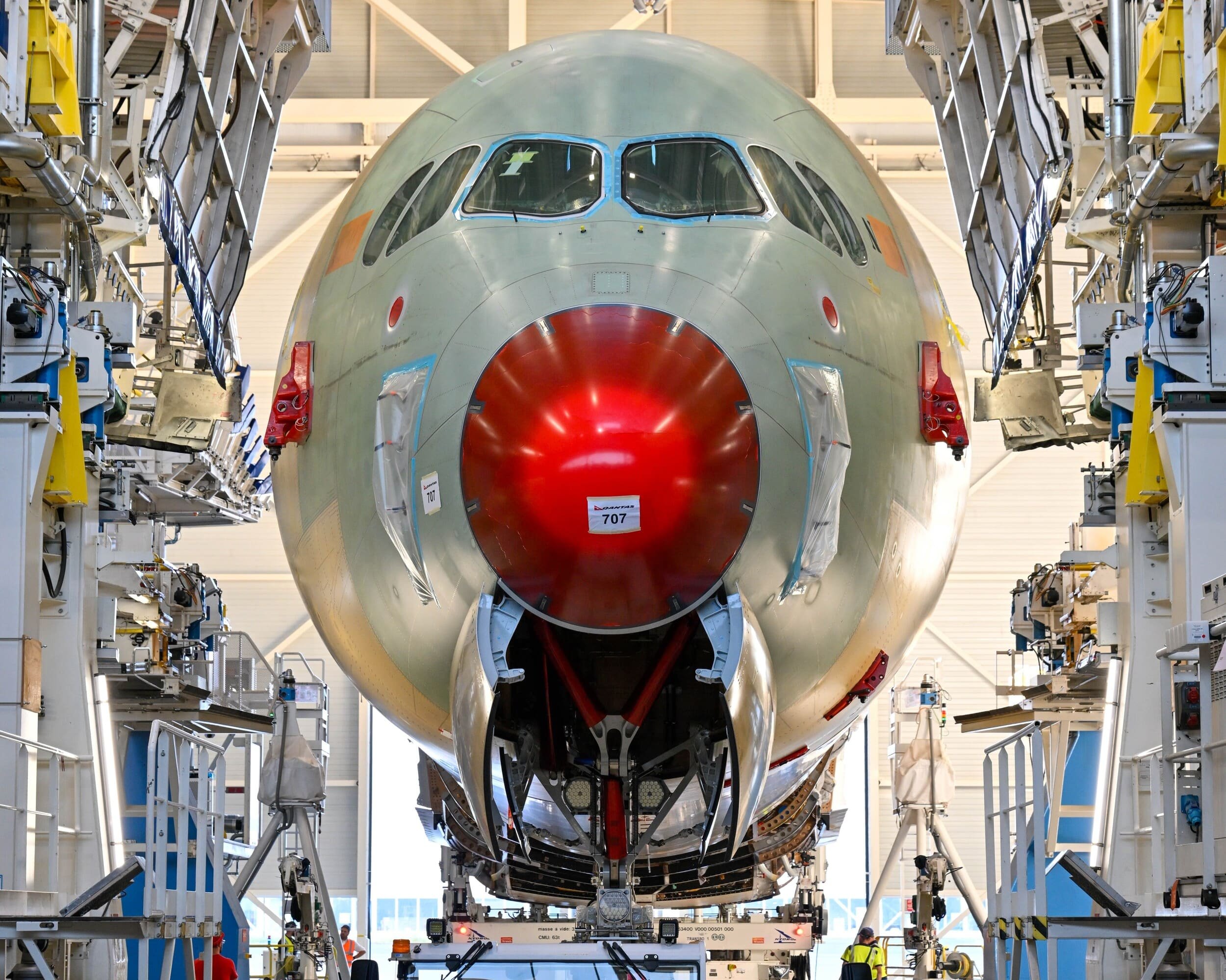 Voici le nez de ce fameux A350-1000ULR. © Qantas / Airbus
