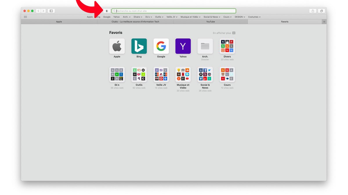 tuto safari - bouton extension