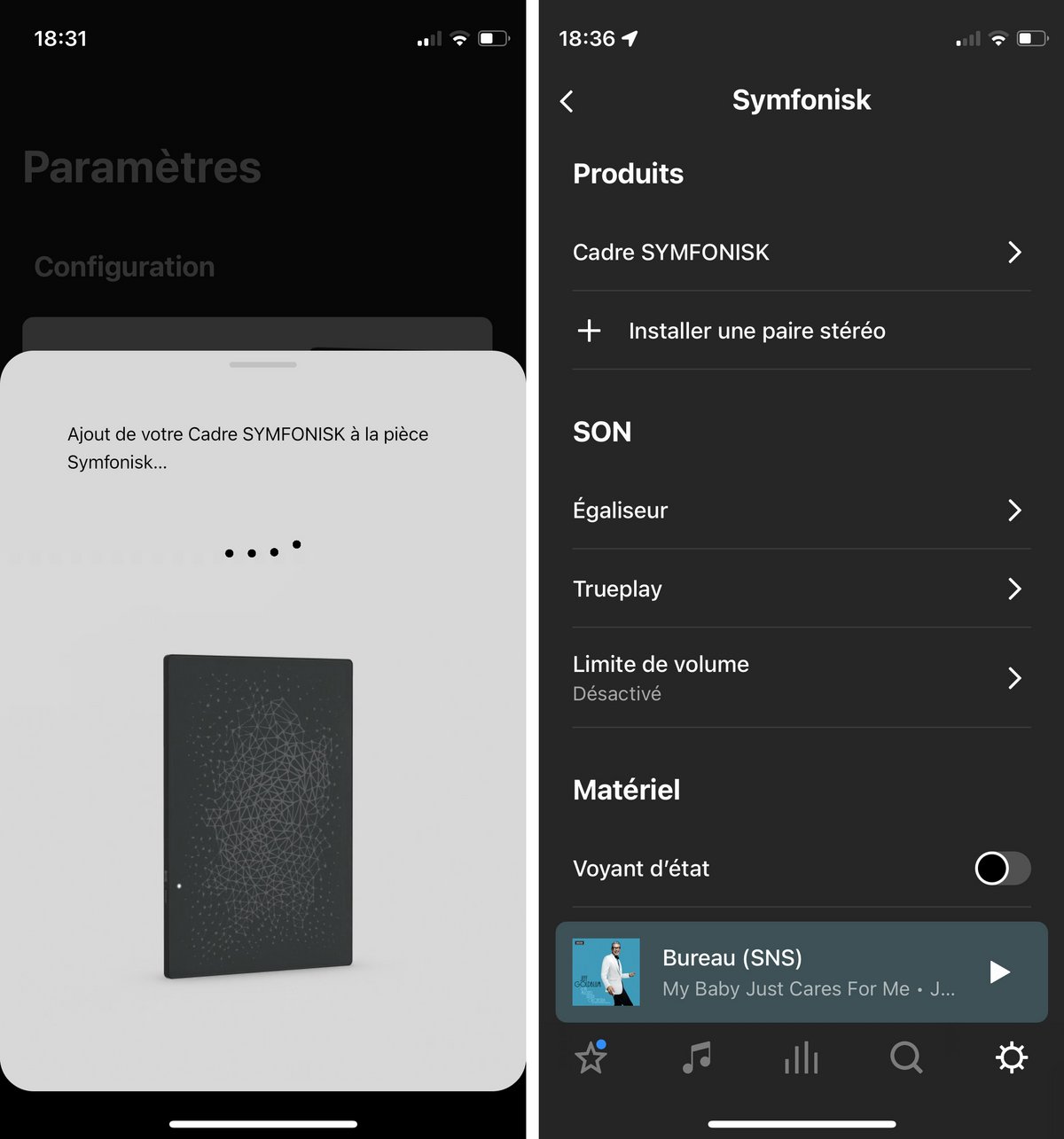 IKEA Cadre Enceinte Symfonisk app systeme