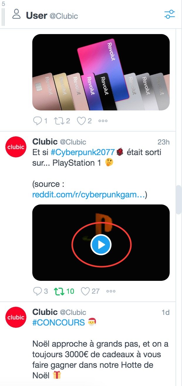 capture tweetdeck insertion colonne clubic