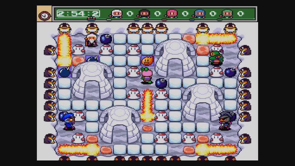 Sur PC-Engine et Super NES, les versions gagnents considérablement en options : ici, le monde des igloos