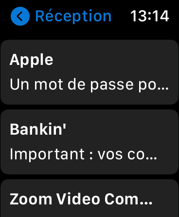 Sélec Apple Watch Outlook