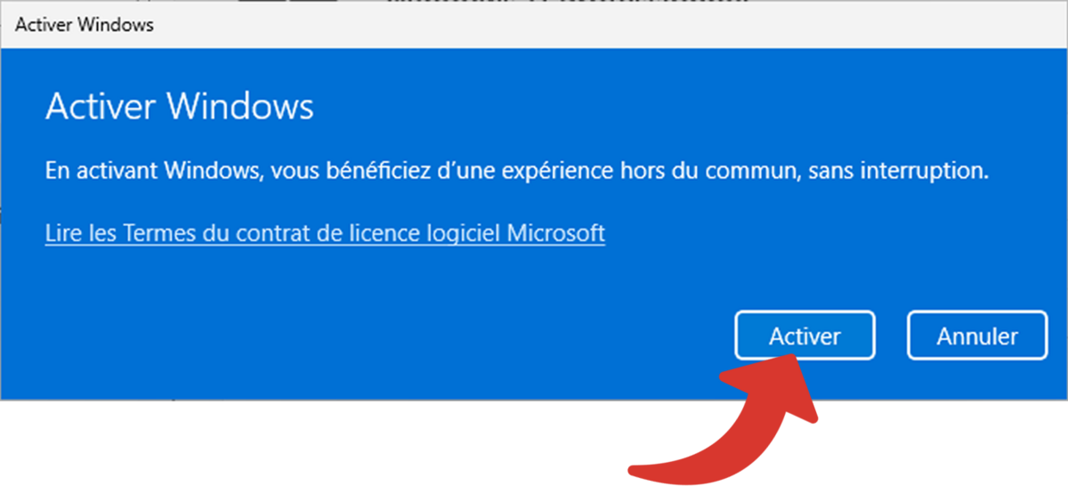 Confirmer l'activation Windows © Clubic