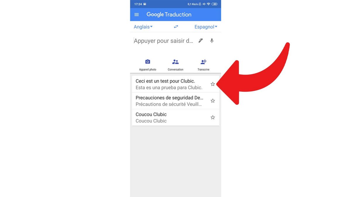 Google Traduction enregistrer