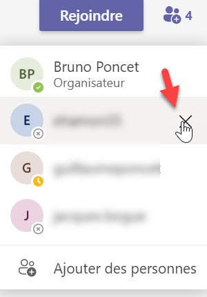 Microsoft Teams Ajout membre conversation