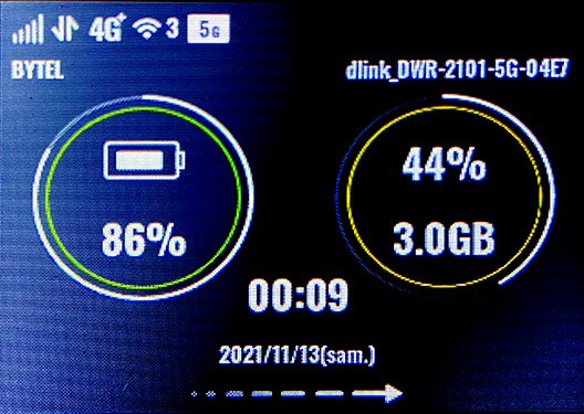 La mention « 5G » affichée en haut à droite concerne bien le Wi-Fi.