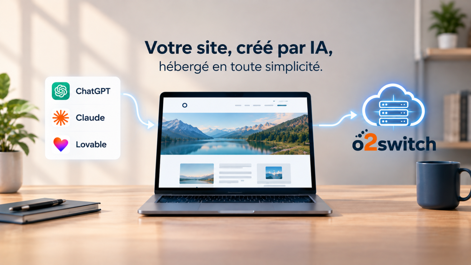 Créez facilement votre site par IA, hébergez-le tout aussi aisément chez o2switch © Clubic