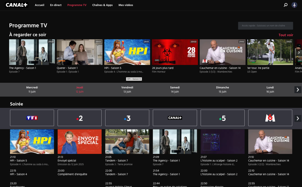 Canal+ - Le programme TV de la TNT