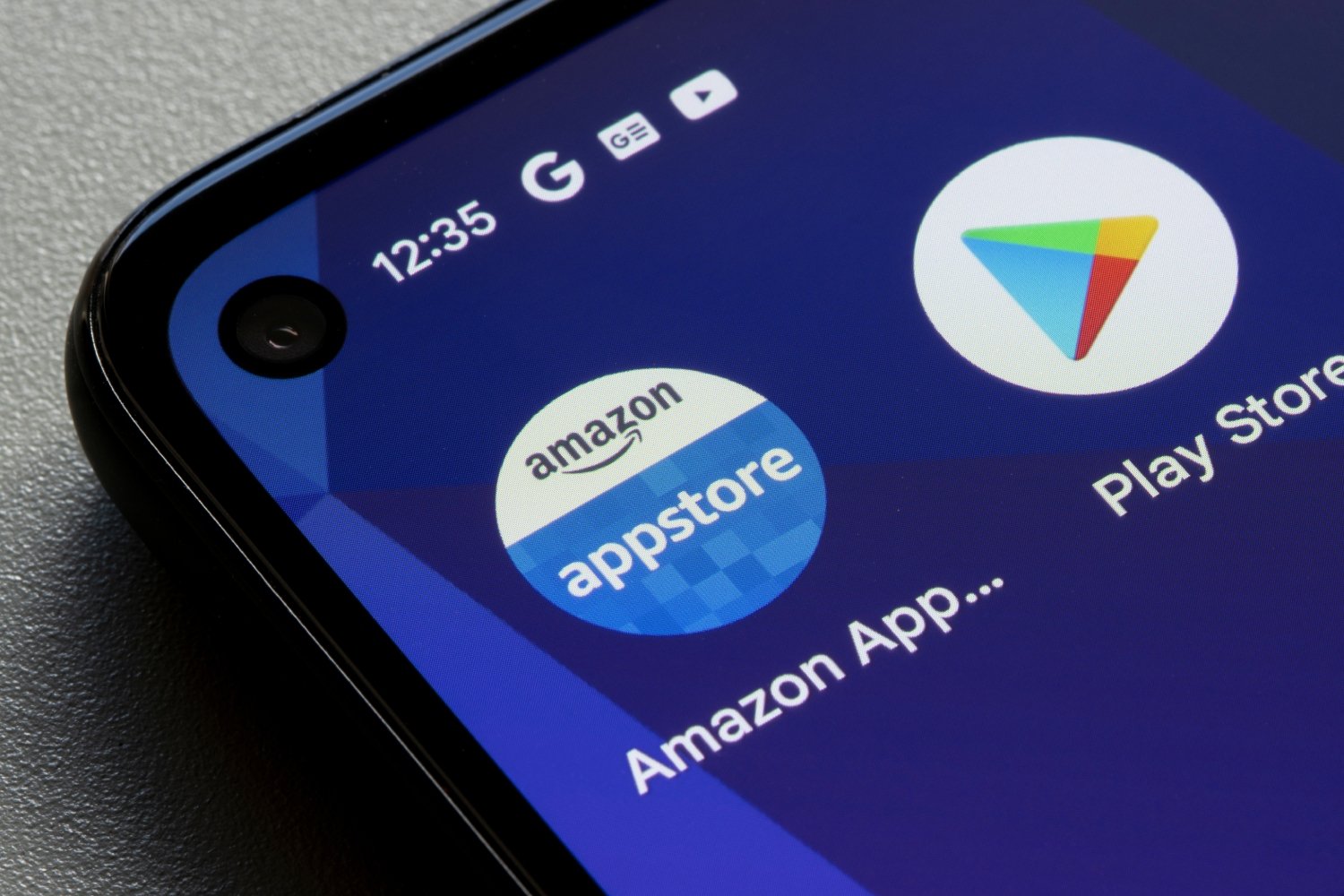Le logo de l'Amazon Appstore sur un smartphone Android. ©Tada Images / Shutterstock