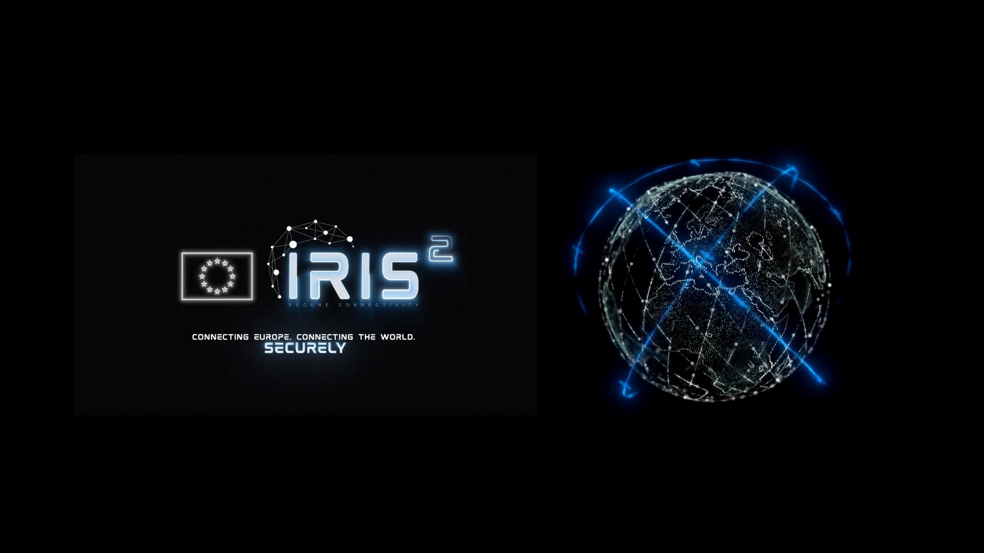 Le logo officiel du programme IRIS², la constellation satellite sécurisée de l'Union européenne. © Commission européenne