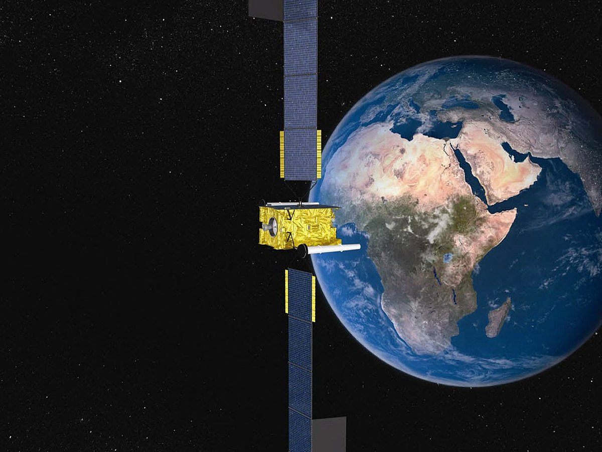 Vue d'artiste du satellite de communication militaire Skynet 5D. Pour le moment, les Britanniques disposent de très peu de moyens spatiaux souverains. Mais le Brexit pourraient les conduire à augmenter leurs investissements. Crédits : UK MoD