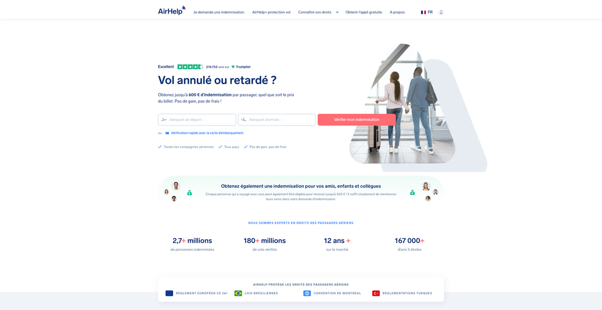 AirHelp suit vos vols et facilite les réclamations, l’idéal pour voyager sereinement en cas de retard ou d’annulation - © AirHelp