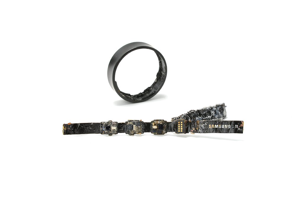 Le démontage (en règle) de la Galaxy Ring par iFixit © iFixit