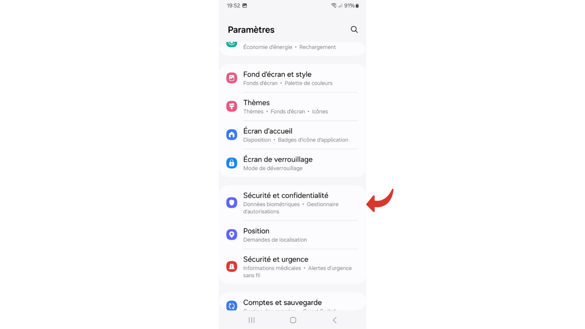 Accédez aux paramètres de sécurité. © Clubic