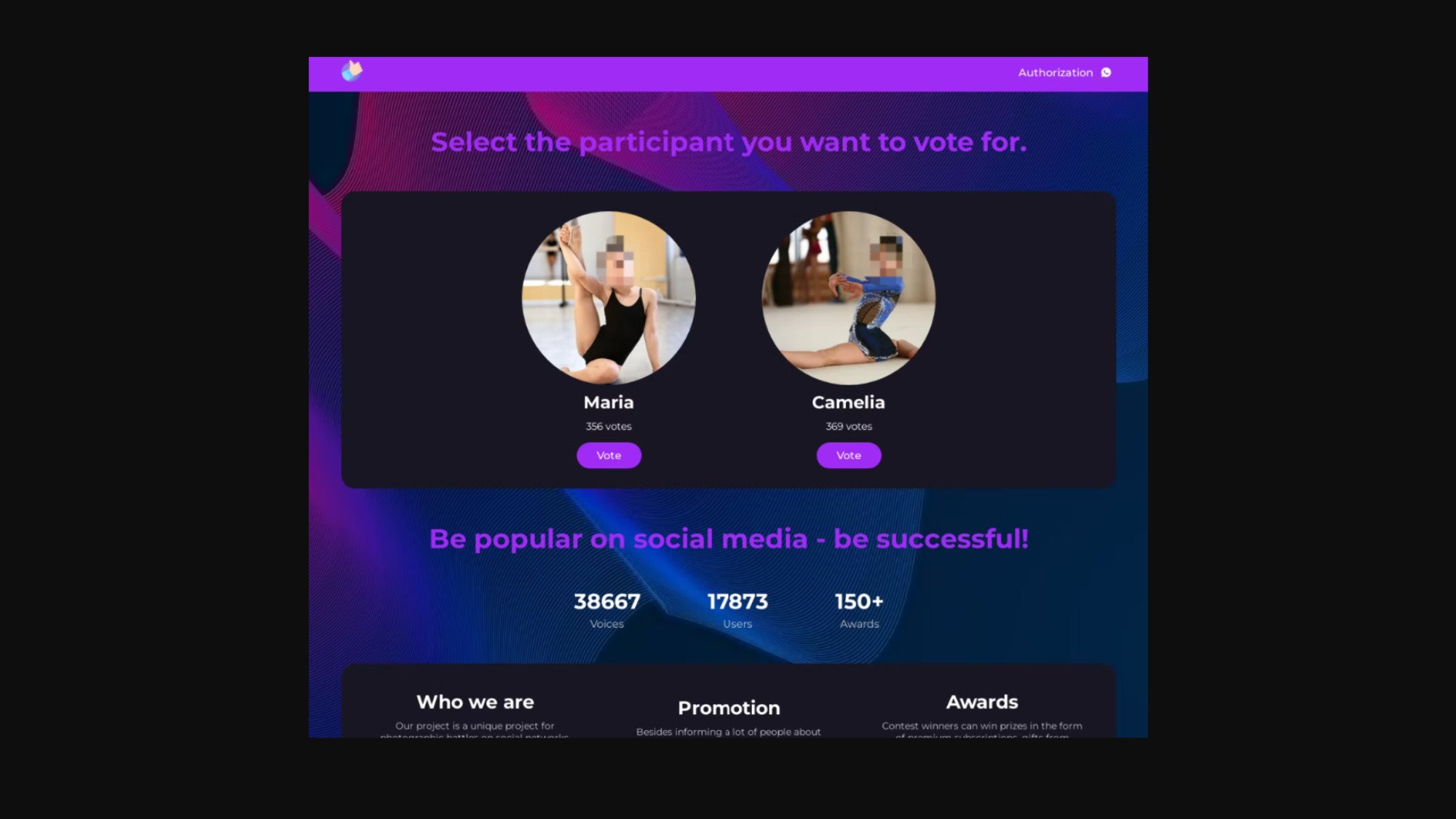 Voici une fausse page de votes, partagée par Kaspersky © Kaspersky
