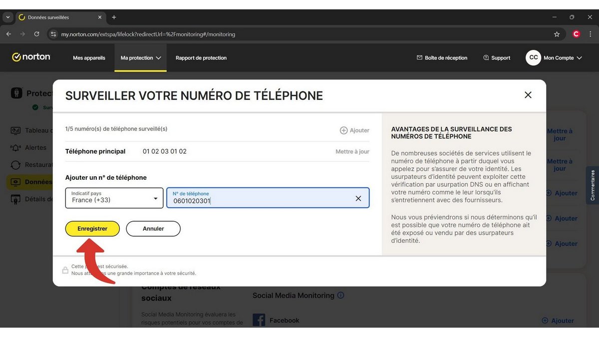 Enregistrez votre deuxième numéro de téléphone © Clubic