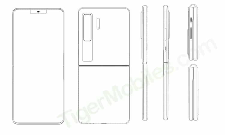 Huawei smartphone pliable clapet