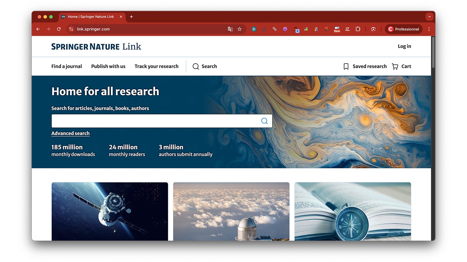 Télécharger Springer Nature link (gratuit) Web - Clubic