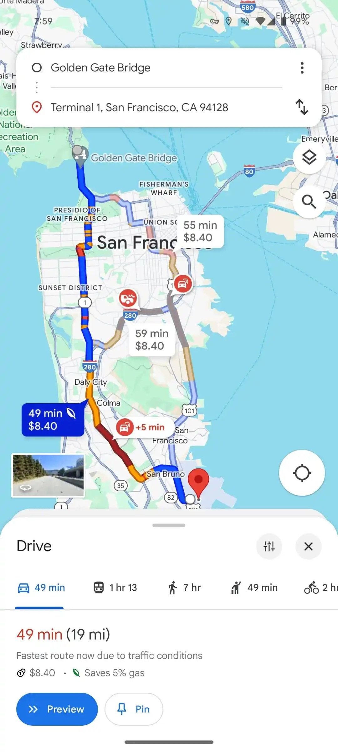 La nouvelle interface de Google Maps