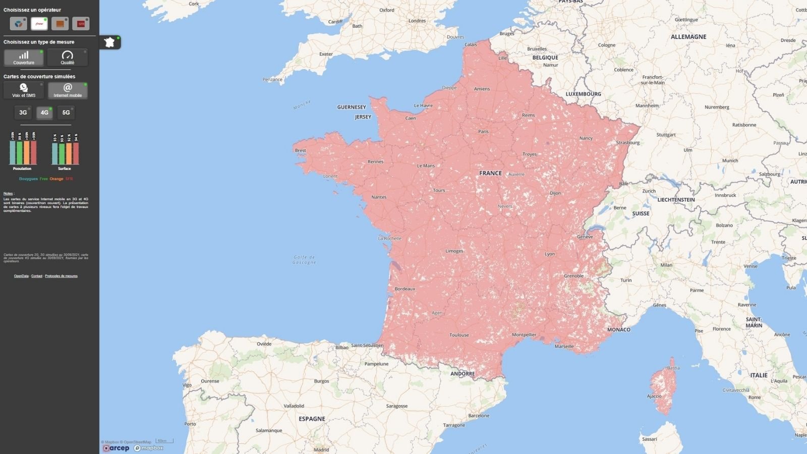 Le réseau mobile 4G de Free Mobile