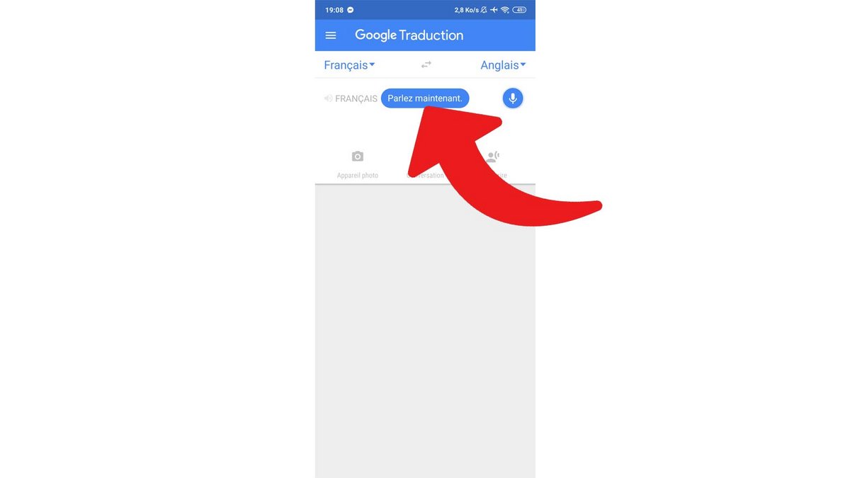 Google Traduction saisie vocale