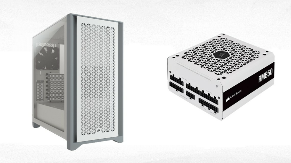 L'alimentation RM White Series RM85 et le boitier 4000D Airflow