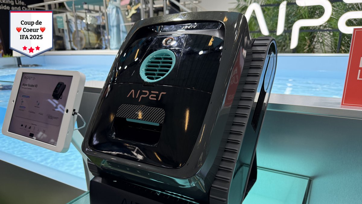 L'Aiper Scuba V3, transportable (normalement) à une main. ©Mathieu Grumiaux pour Clubic