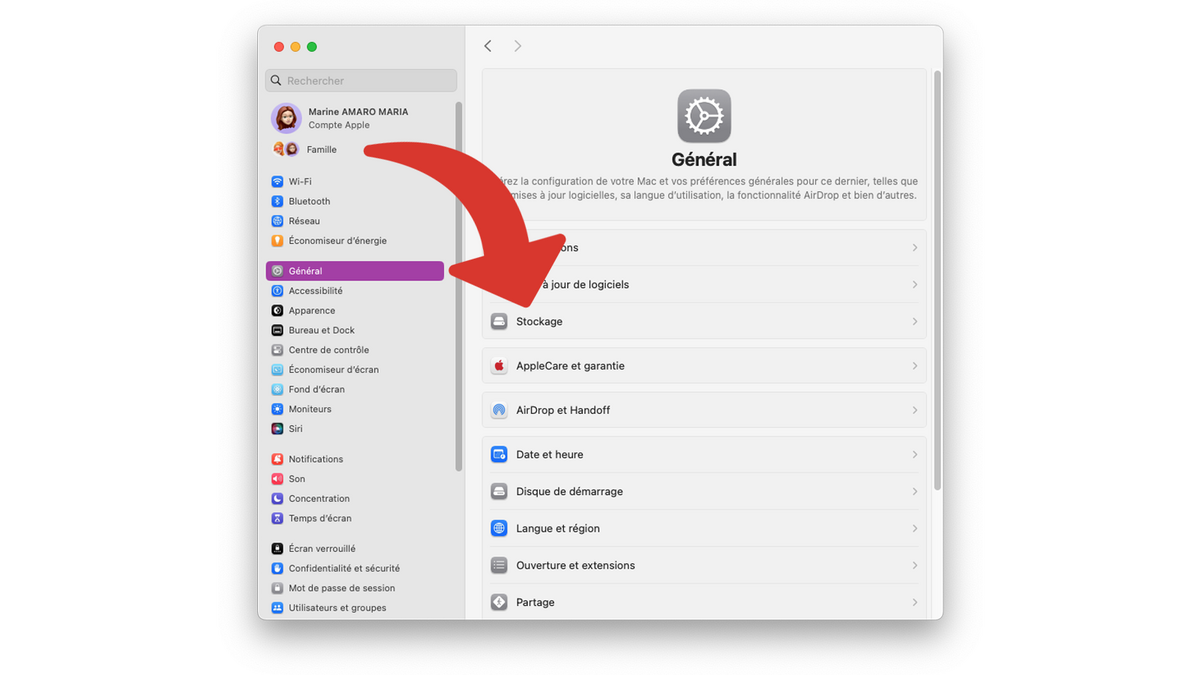 Accéder aux réglages liés au stockage © Clubic