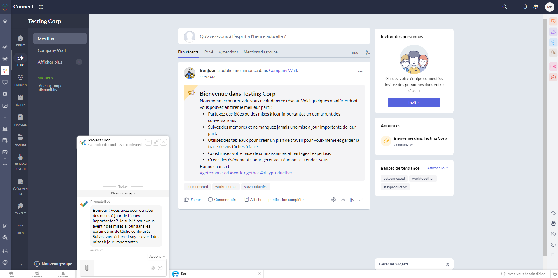 Échangez plus facilement avec vos collaborateurs © Zoho Corporation