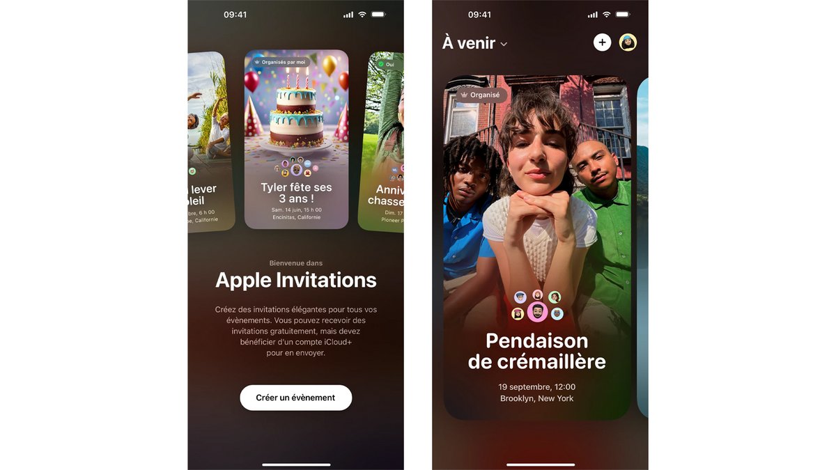 Vous ne pourrez plus feindre de ne pas avoir été au courant d'une soirée maintenant ! © Apple