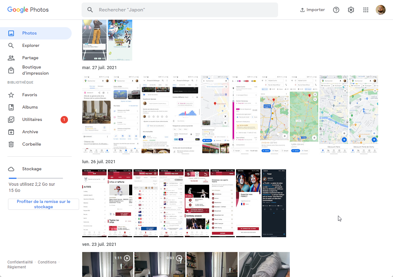 Le transfert de Google photos vers Photos iCloud n'entraîne aucune suppression de données. © Benoit Baylé