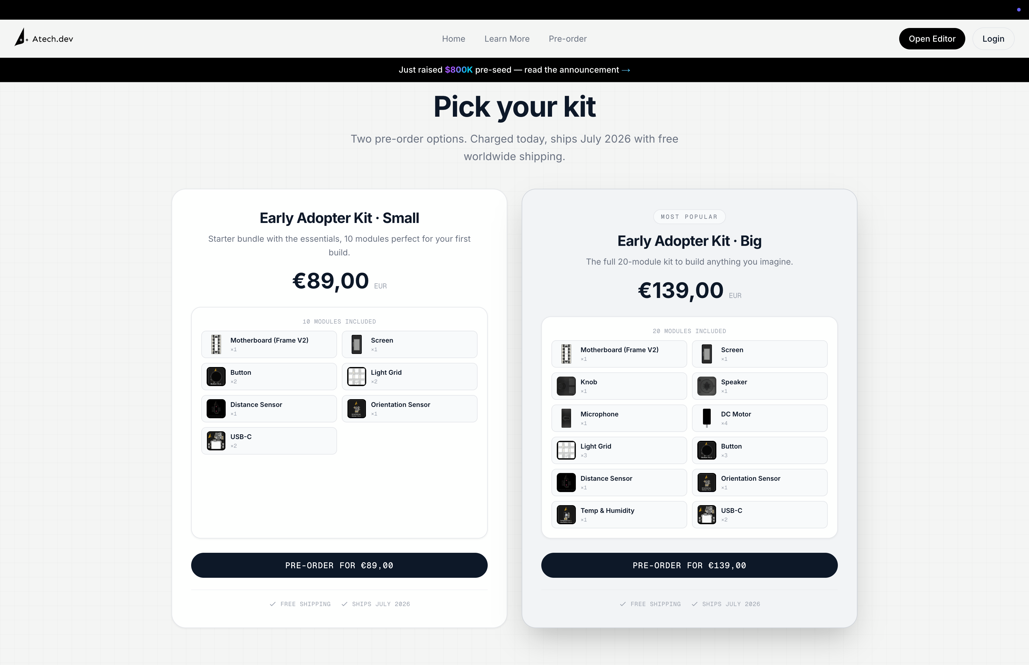 Les premiers kits hardware partiront en juillet, mais vous pouvez déjà générer vos premiers prototypes sur l'app. © Naïm Bada/Atech