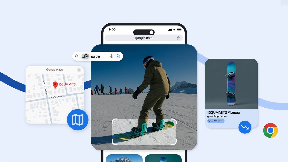 Une expérience utilisateur optimisée sur Chrome sous iOS © Google