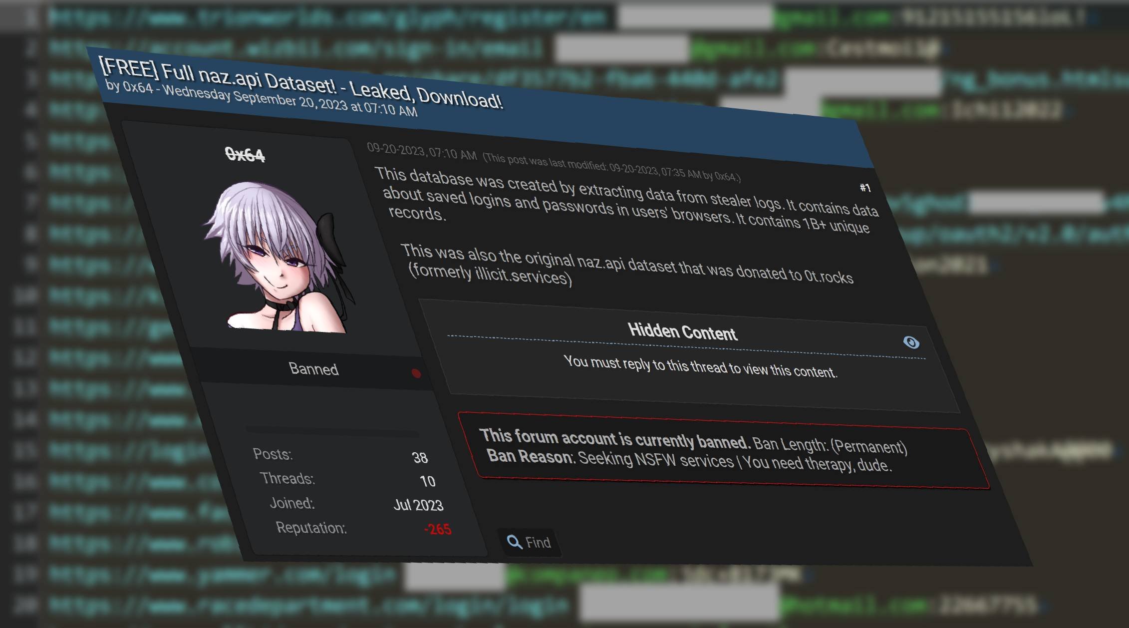 La base de données naz.api n'est pas tout à fait comme les autres © Troy Hunt / Clubic