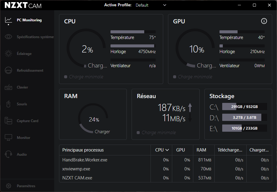 NZXT Lift 2 Starfield