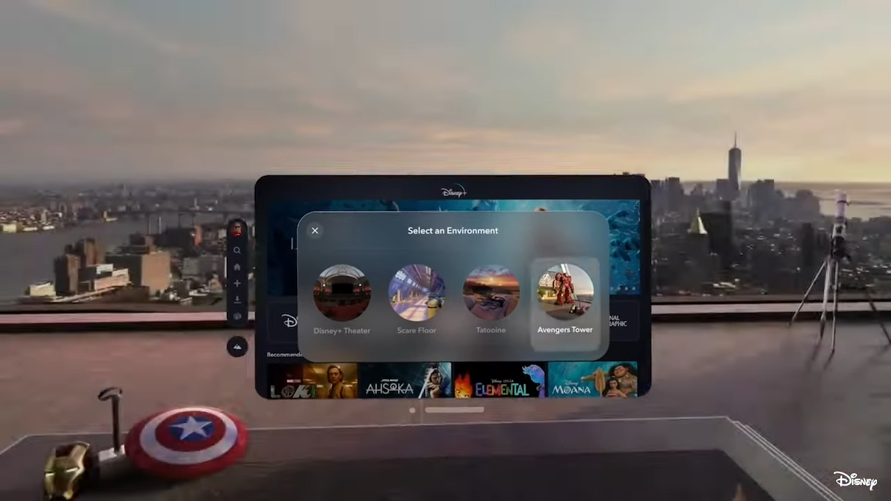 Disney+ est déjà disponible sur le Vision Pro d'Apple © Disney