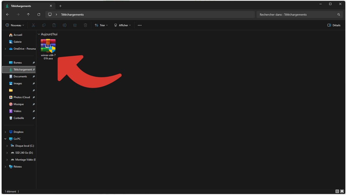 L'installateur WinRAR se trouvera généralement dans votre fichier Téléchargement - © Axel Reghis / Clubic