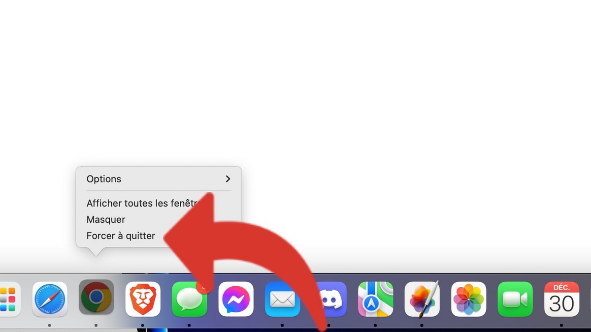 forcer a quitter mac