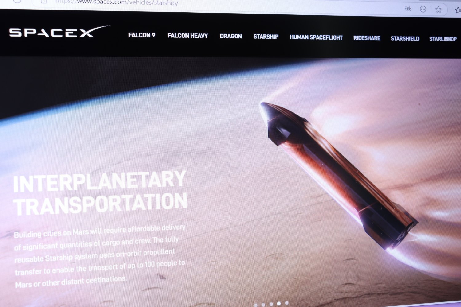 La fusée Starship a vocation à devenir un moyen de transport interplanétaire. ©Fanta Media / Shutterstock