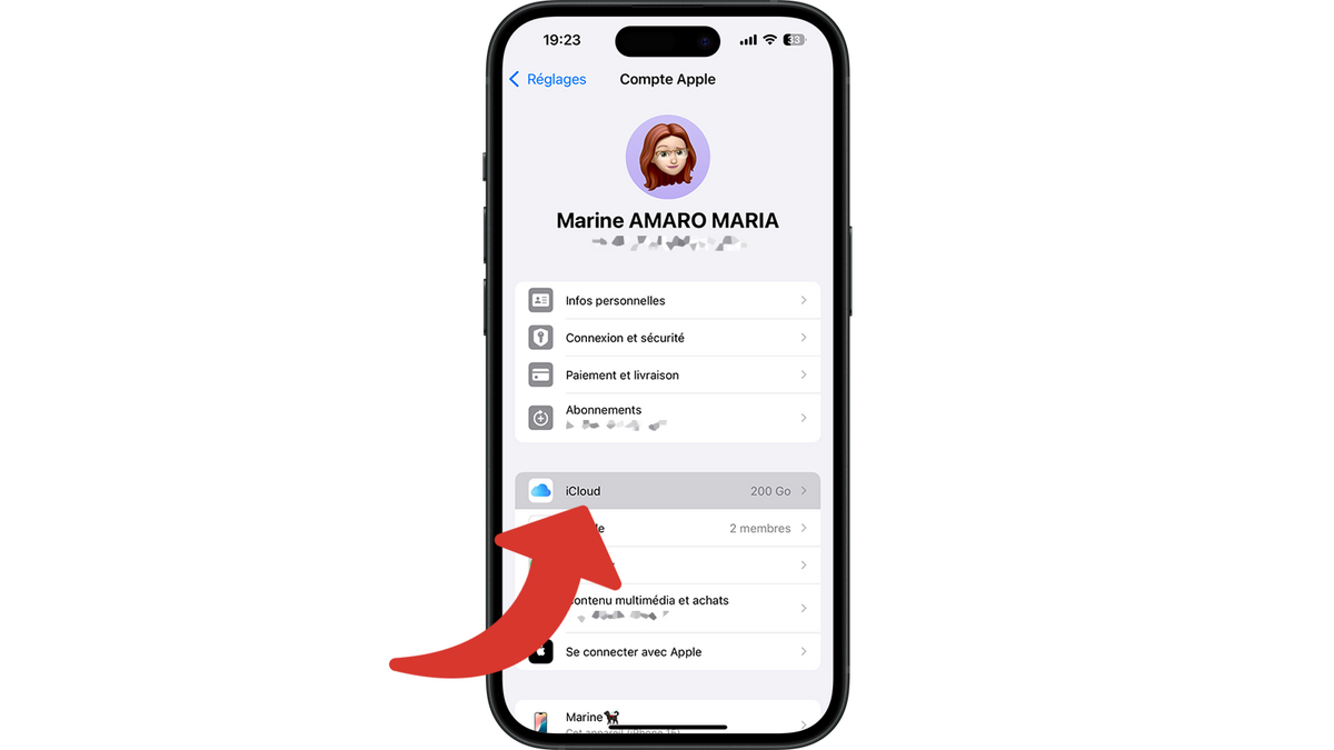 Ouvrir les réglages iCloud © Clubic