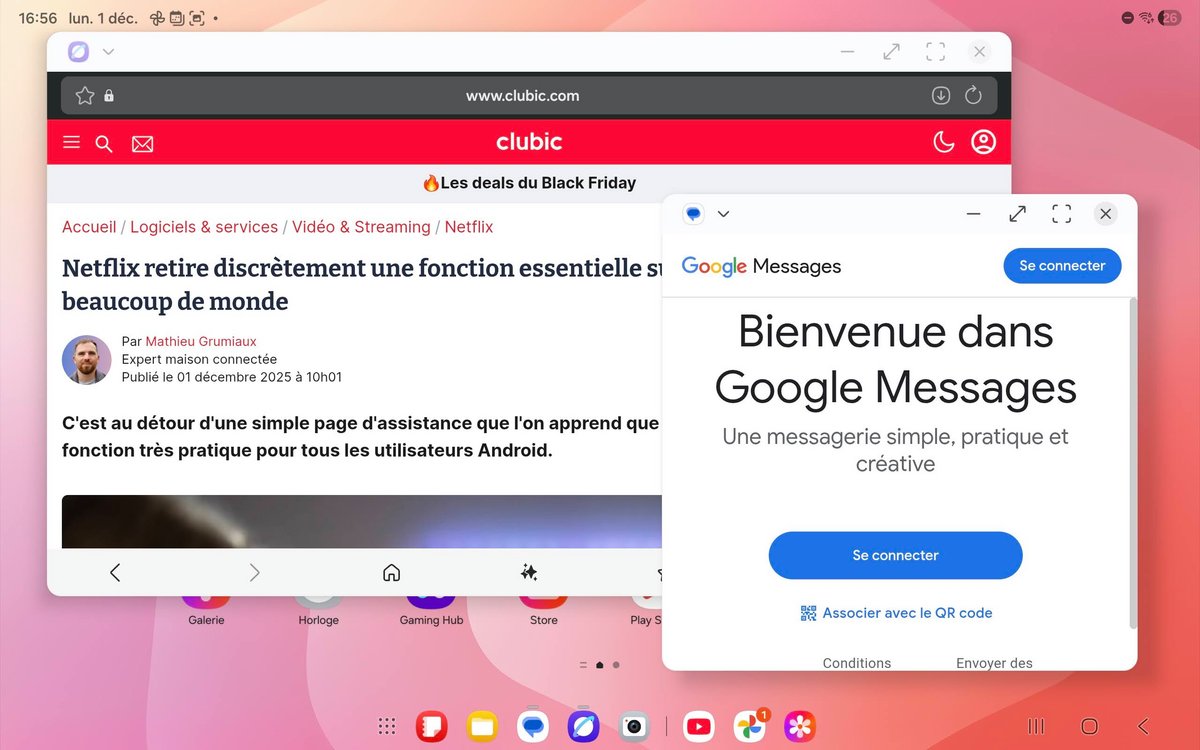 Le mode DeX fait son retour avec un mode PC fenêtré ©Mathieu Grumiaux pour Clubic