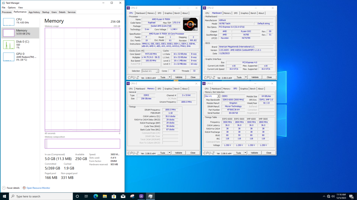 ASRock 256 Go de DDR5