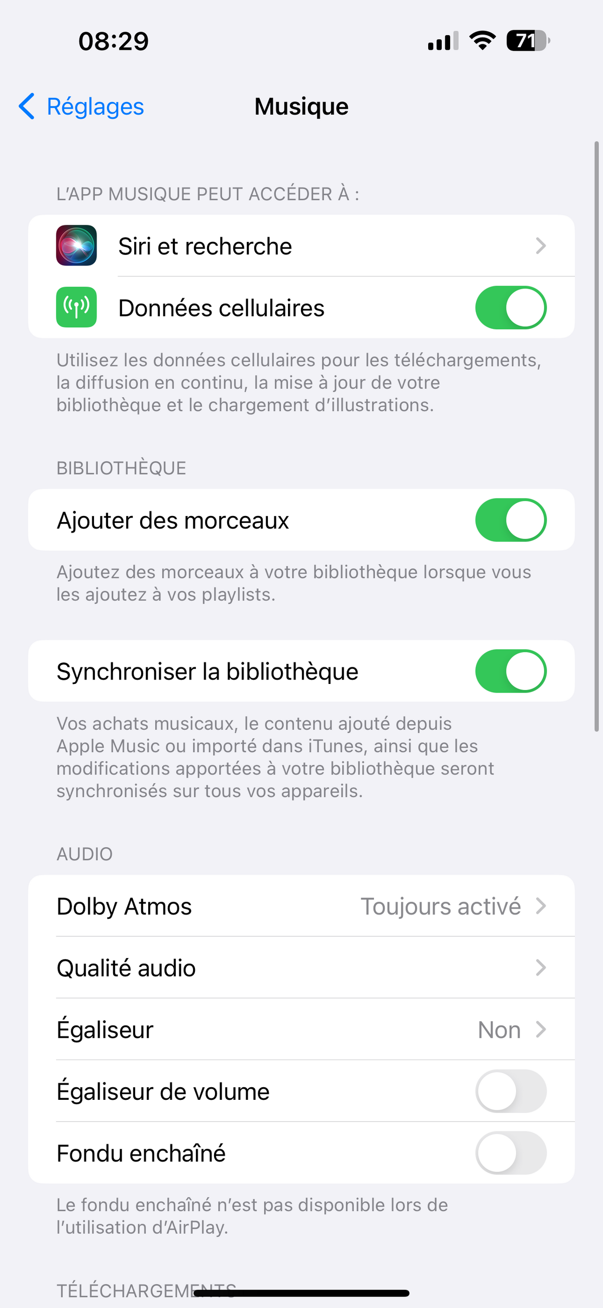 iOS 17 Musique